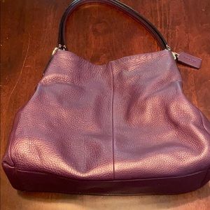 Coach leather hobo bag